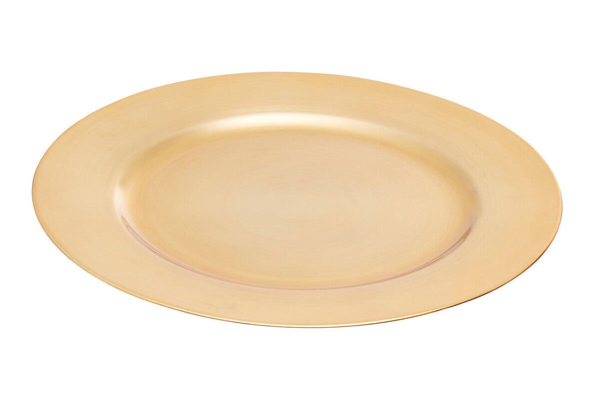 Orsina Gold Charger Plates – Set of 4 Modern 33cm Flat Table Decor