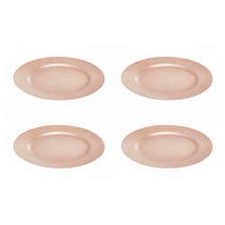 Orsina Rose Gold Charger Plates – 33cm Flat Style Table Decor, Set of 4