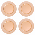 Orsina Rose Gold Pebble Effect Charger Plates - 33cm Set of 4