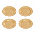 Orsina Gold Dotted Charger Plates – 33cm Round Table Decor, Set of 4