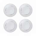 Orsina Silver Dotted Charger Plates – 33cm Modern Dining Set of 4
