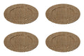 Orsina Pandanus Woven Charger Plates – Black and Natural, 33cm (Set of 4)