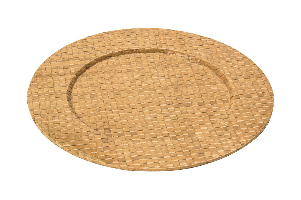 Orsina Pandanus Woven Charger Plates - 33cm Natural Table Decor (Set of 4)