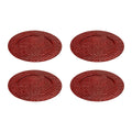 Orsina Pandanus Red Woven Charger Plates - 33cm Table Decor - Set of 4