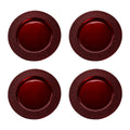Orsina Red Pebble Effect Charger Plates - 33cm Textured Set of 4