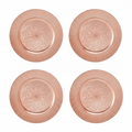 Orsina Redbud Rose Gold Charger Plates – Set of 4 Metallic Table Decor