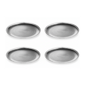 Orsina Silver Charger Plates – Set of 4 Modern 33cm Flat Table Decor