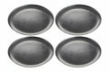 Orsina Paxton Silver Coupe Charger Plates – 33cm Table Setting Set of 4
