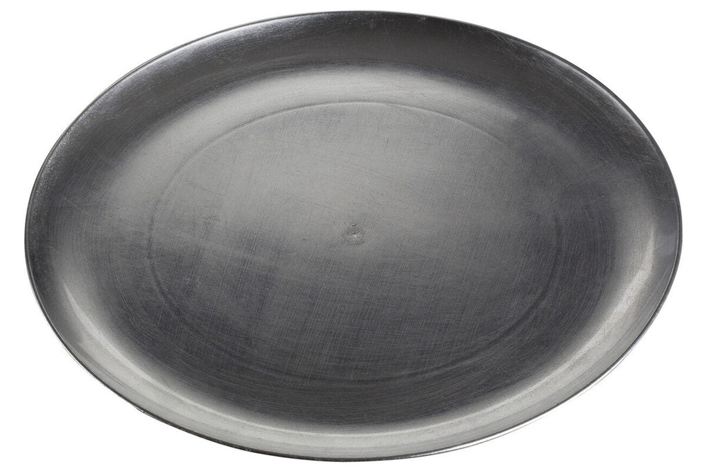 Orsina Paxton Silver Coupe Charger Plates – 33cm Table Setting Set of 4