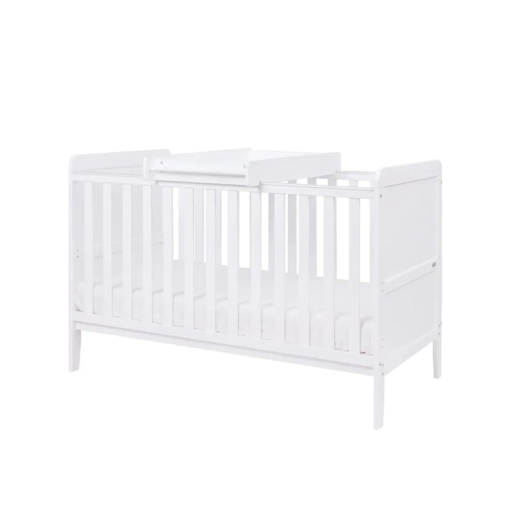 Tutti Bambini Rio Cot Bed with Cot Top Changer & Mattress - White