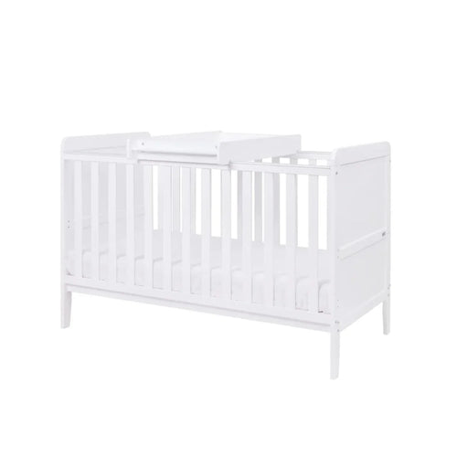 Tutti Bambini Rio Cot Bed with Cot Top Changer & Mattress - White
