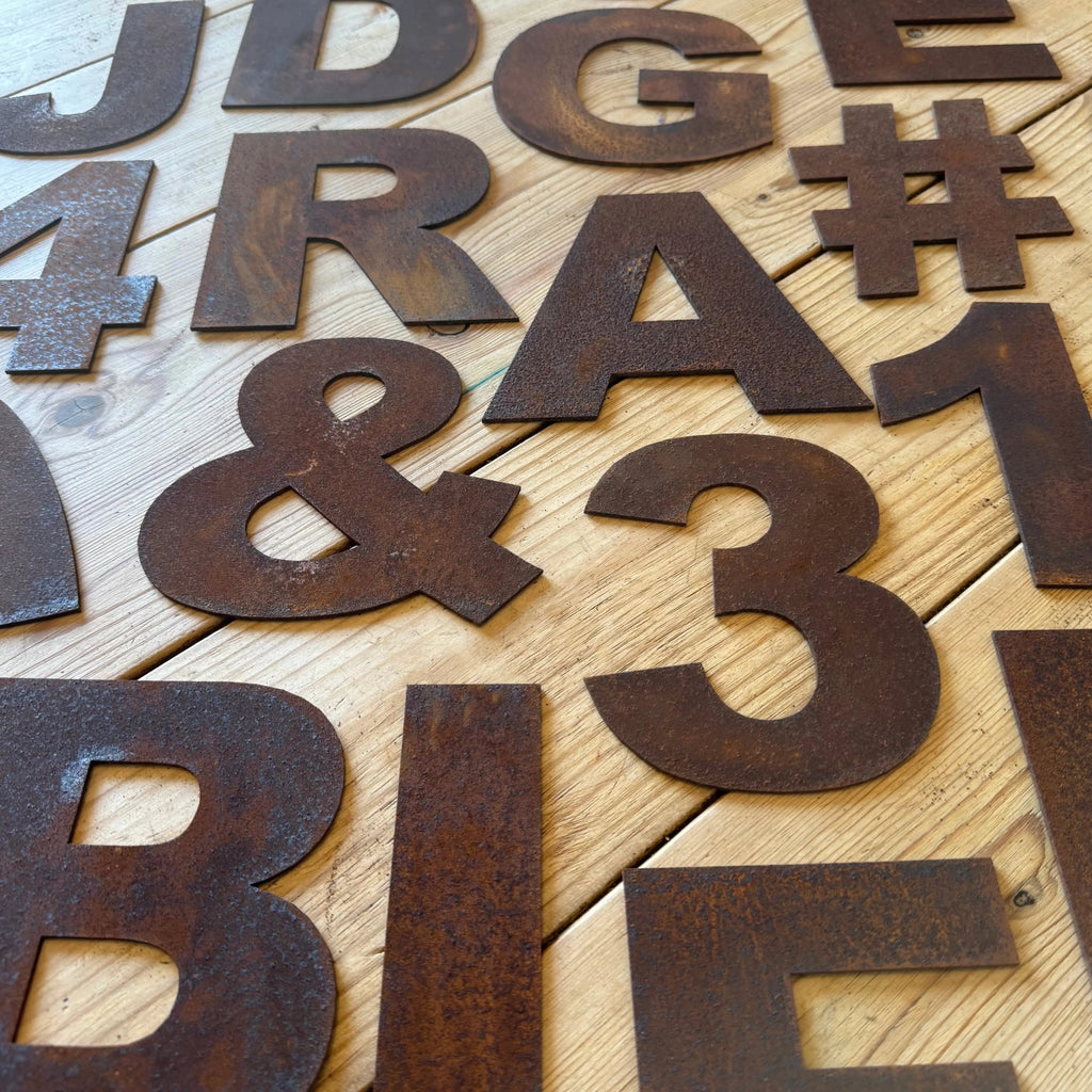 Rustic Warehouse Norfolk 5" Rusty Metal Alphabet Letters – Steel Wall Decor