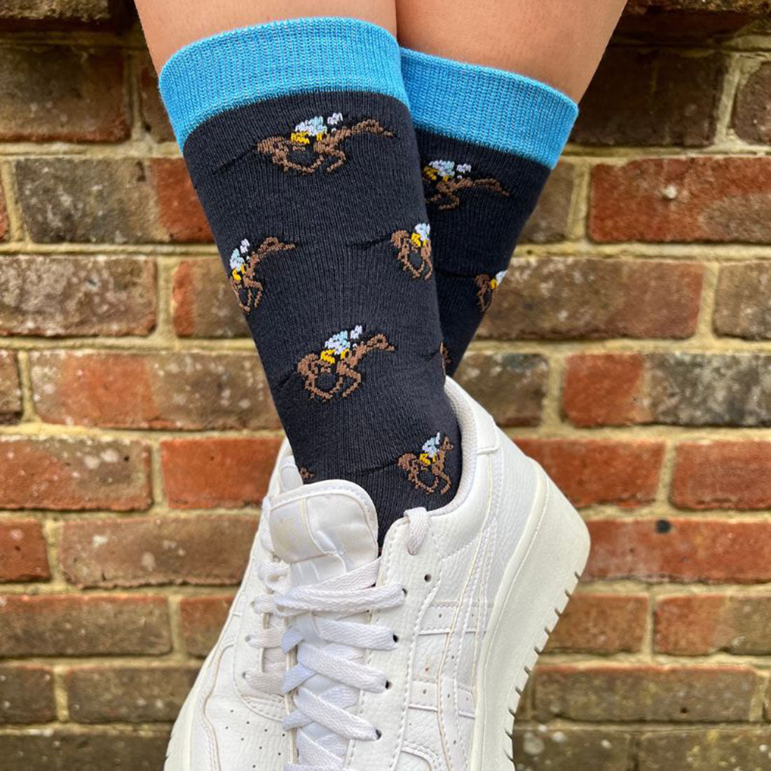 Swole Panda Racehorse Bamboo Socks – Soft & Durable Equestrian Style