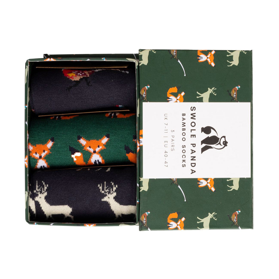 Swole Panda Men's Bamboo Socks Gift Box – Countryside 3-Pack