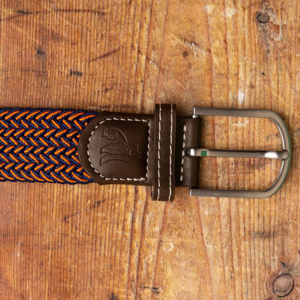 Swole Panda Orange Fine Weave Woven Belt – Recycled Elasticated Unisex
