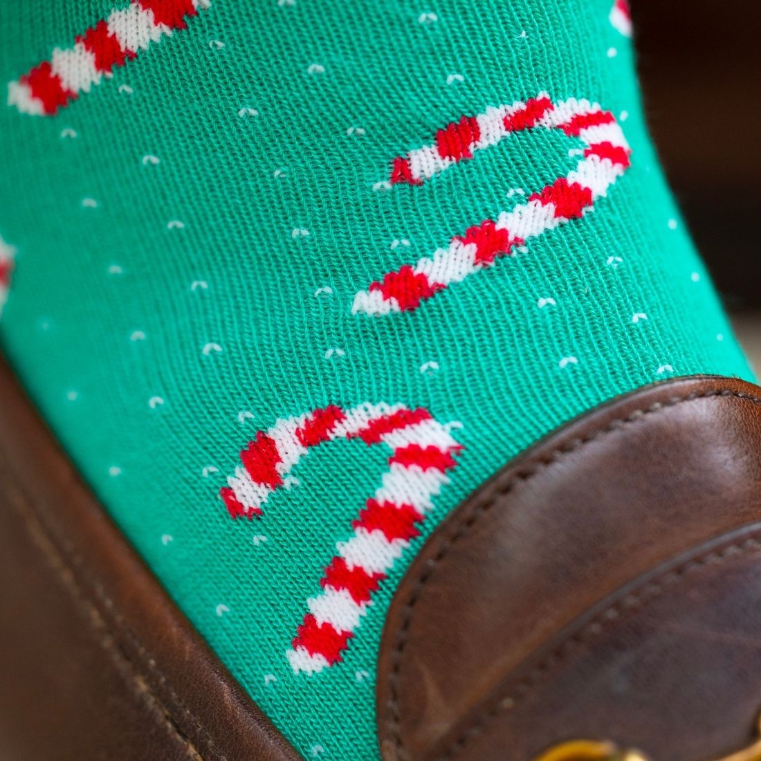 Swole Panda Candy Cane Bamboo Socks – Festive Christmas Holiday Hosiery