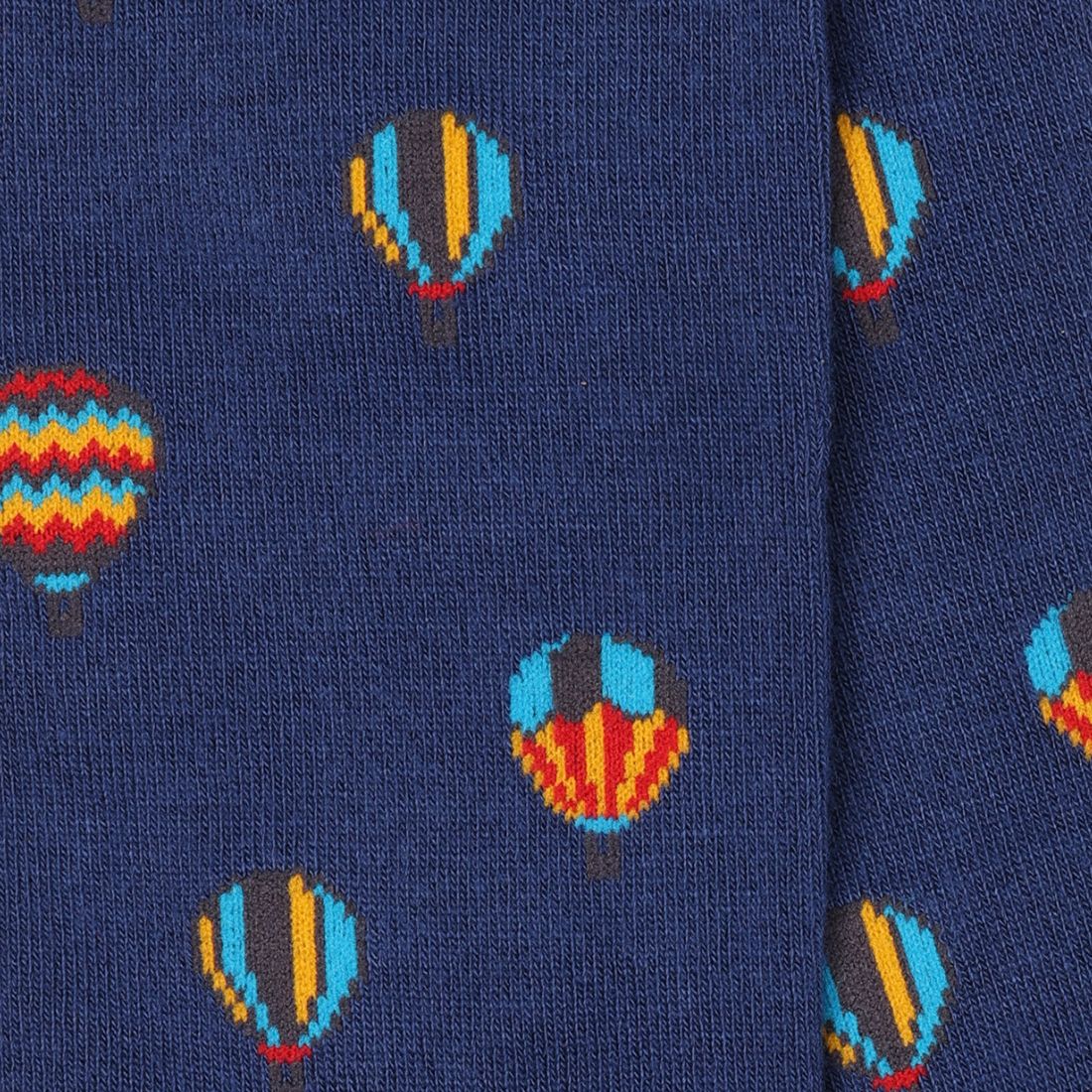 Swole Panda Hot Air Balloon Bamboo Socks – Royal Blue Patterned