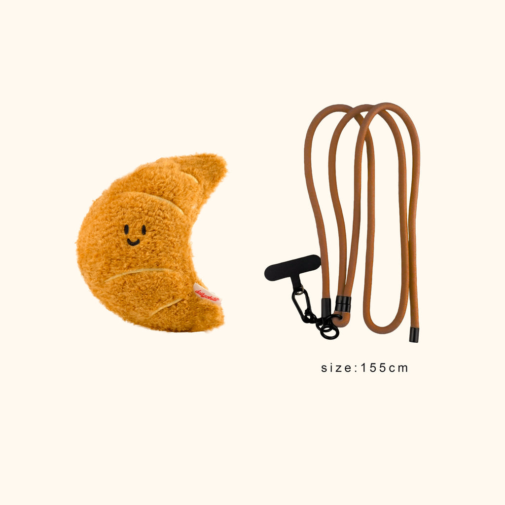 LuLuFun Studio Plush Croissant Mini Bag – Cute Kawaii Novelty Purse
