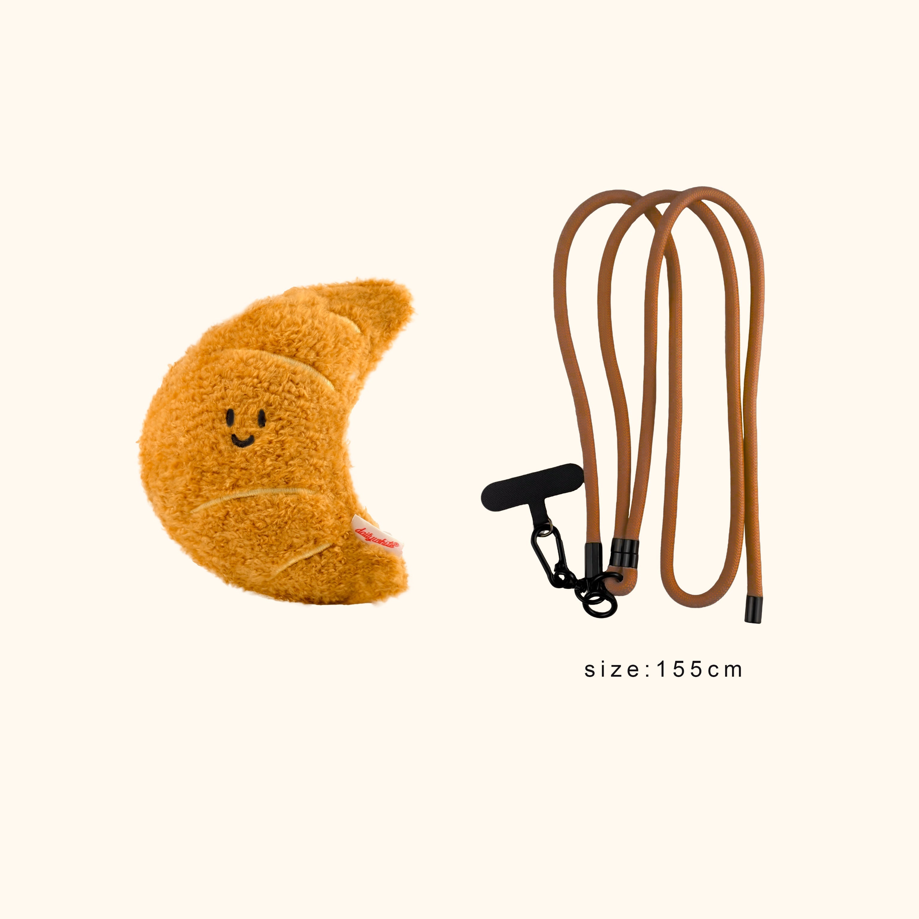 LuLuFun Studio Plush Croissant Mini Bag – Cute Kawaii Novelty Purse