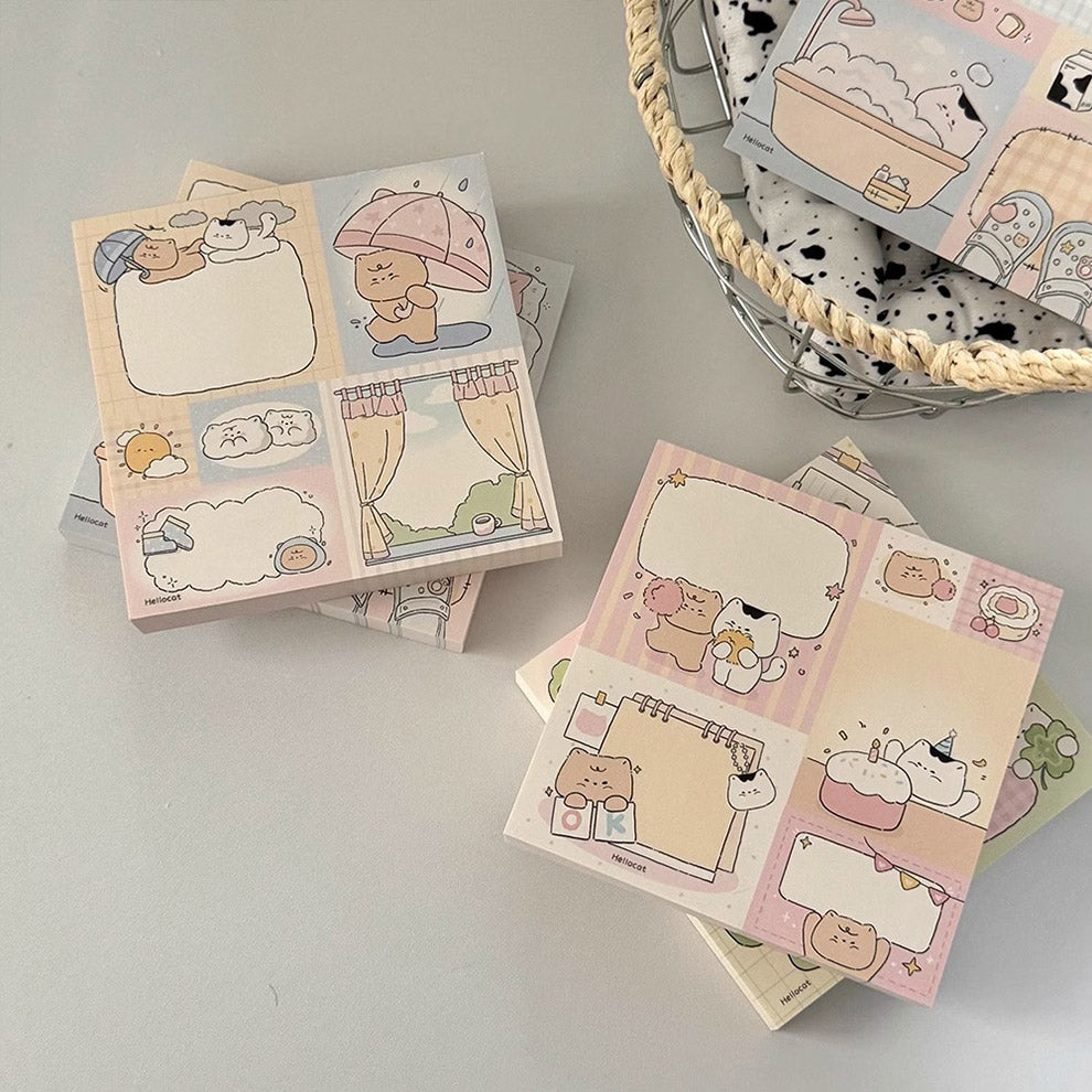 Flower Patchwork Memo Note Pad by LuLuFun Studio – 50 Floral Notes