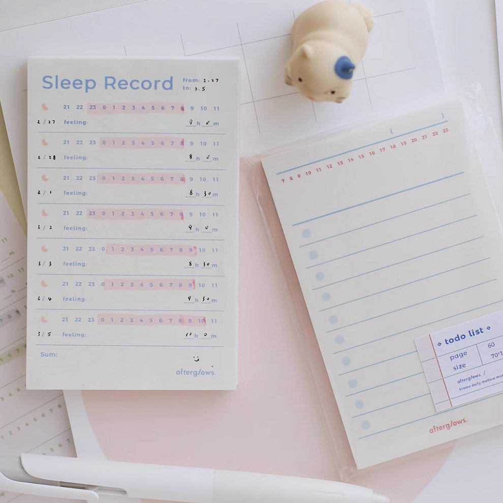Sleep Tracker Memo Pad by LuLuFun Studio - 60 Sheet Sleep Record Notes