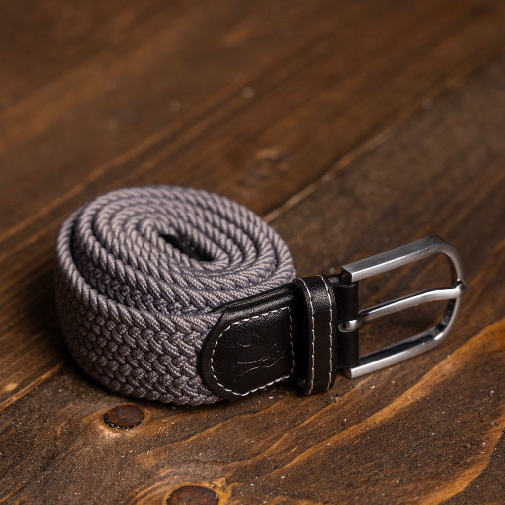 Swole Panda Grey Woven Belt – Sustainable Recycled Elasticated Belt