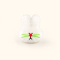 LuLuFun Studio White Bunny Plush Charm – Handmade Polar Fleece Toy