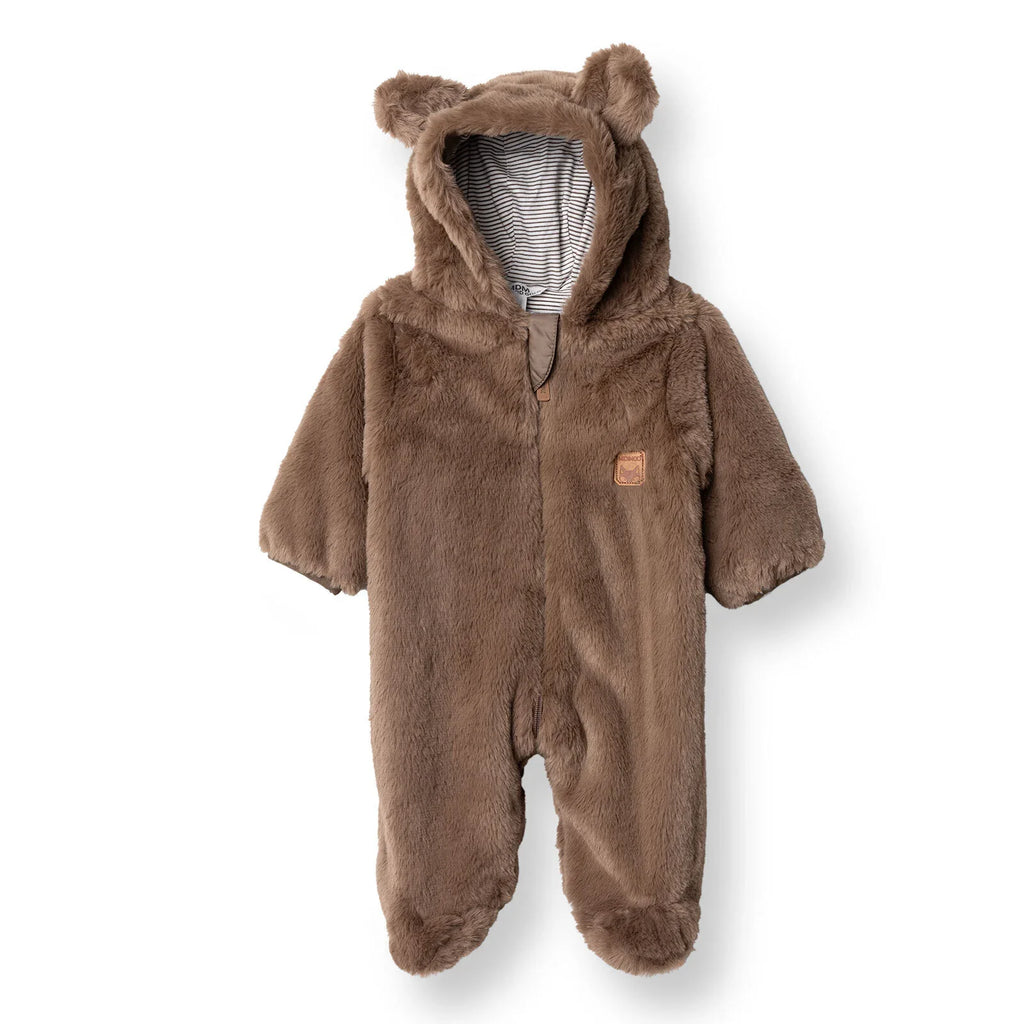 Midimod Newborn Welsoft Footed Jumpsuit - Brown