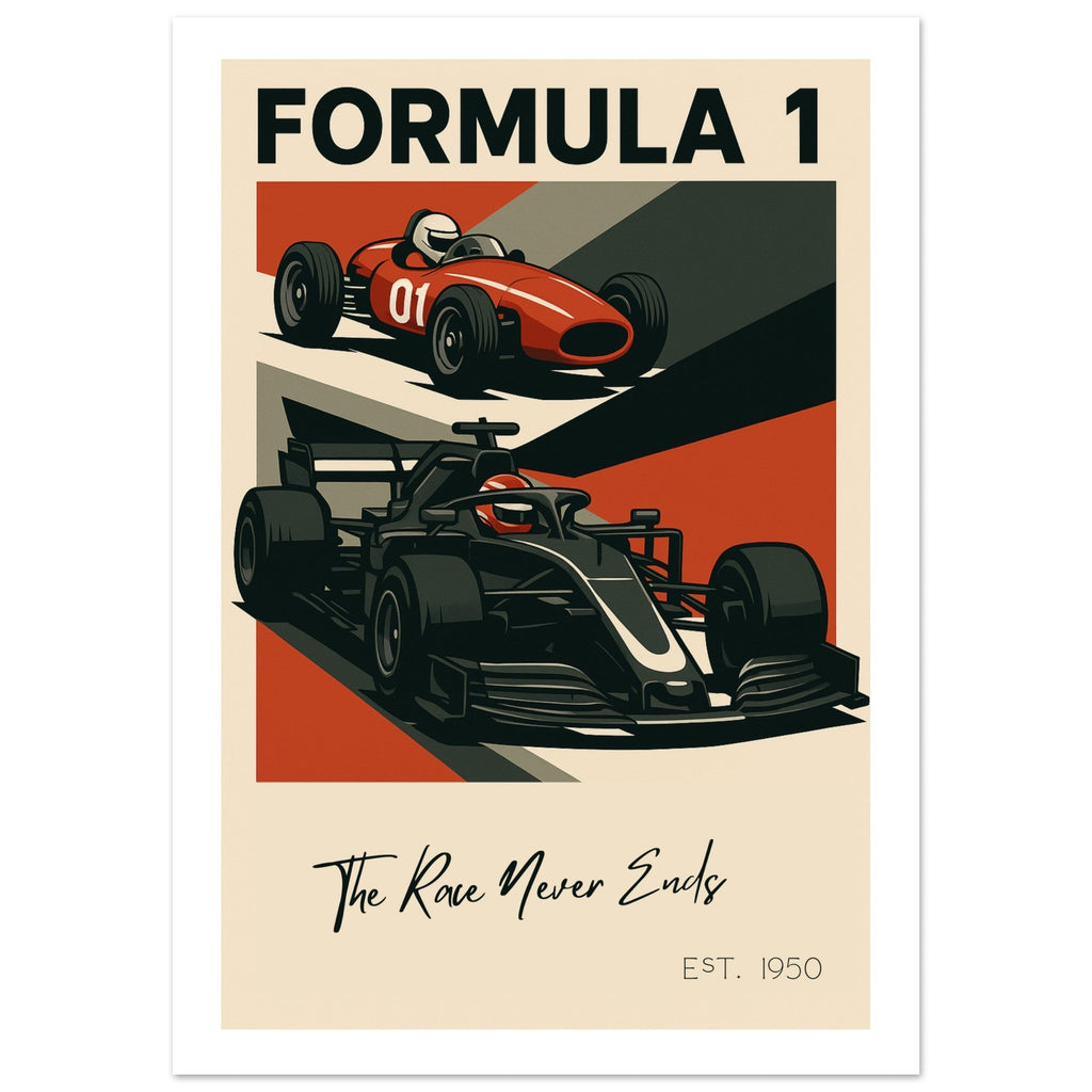 Vintage to Velocity – “The Race Never Ends” Poster