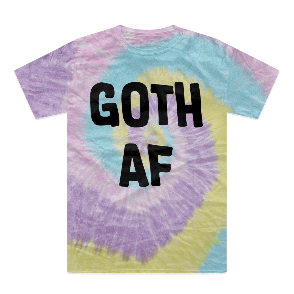Gothic Attitude Goth AF Tie-Dye T-Shirt | 100% Cotton Unisex Tee