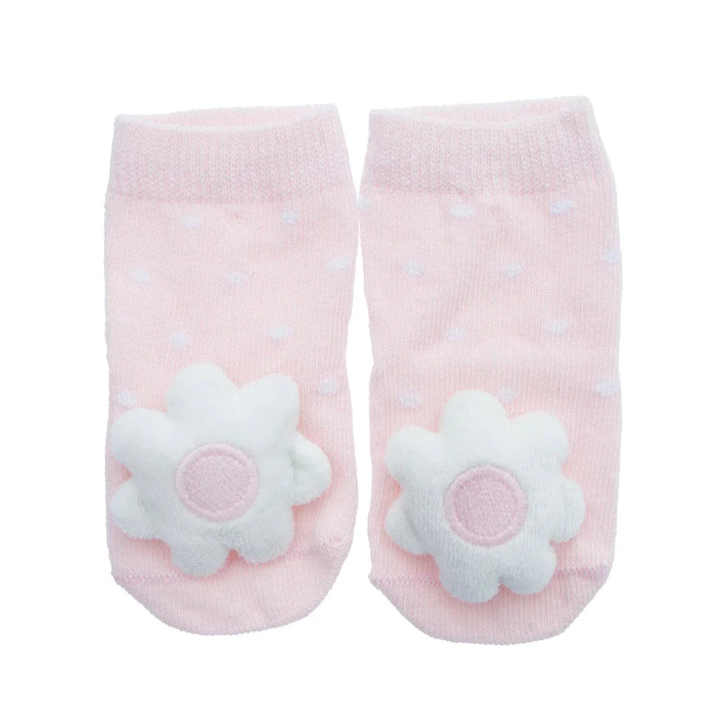 HelloBaby Girls Playful Socks Flower - Pink