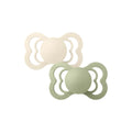 BIBS Supreme Latex Soothers 6+ months Pack of 2 - Ivory & Sage