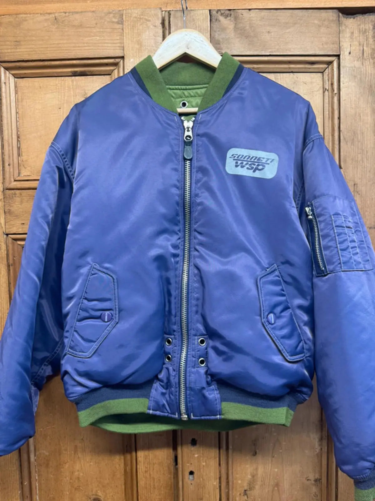 Original 90s Sonneti Bomber Jacket Reversible Rave Coat Unisex Men’s Womens