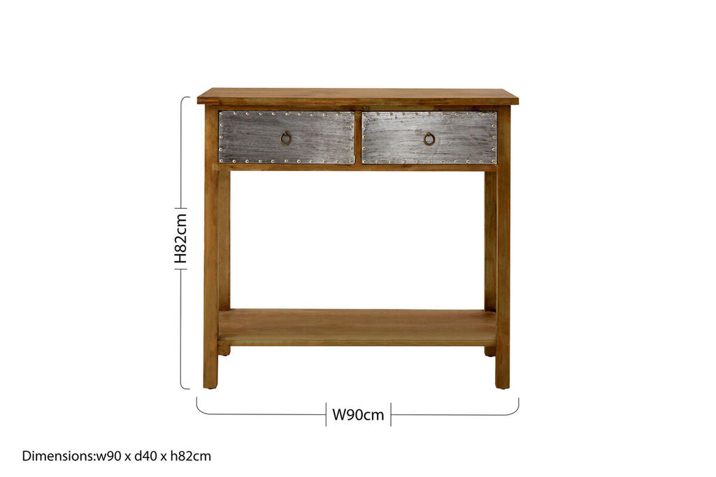Orsina Shoreditch Console Table – Engineered Wood with 2 Drawers