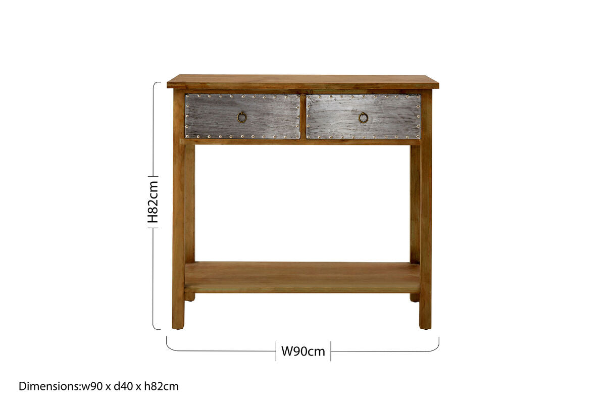 Orsina Shoreditch Console Table – Engineered Wood with 2 Drawers
