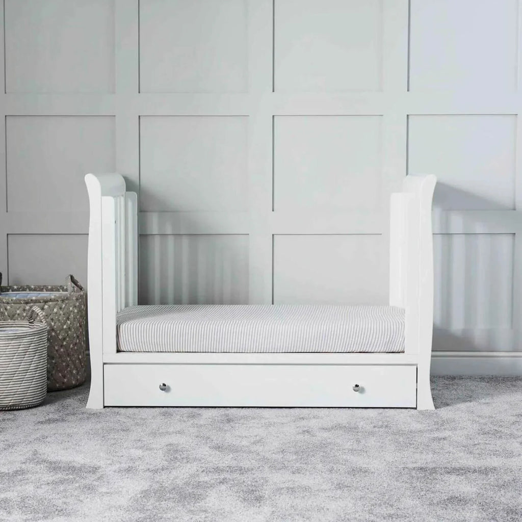 Ickle Bubba Snowdon 4 in 1 Mini 3 Piece Furniture Set White - Premium Sprung Mattress