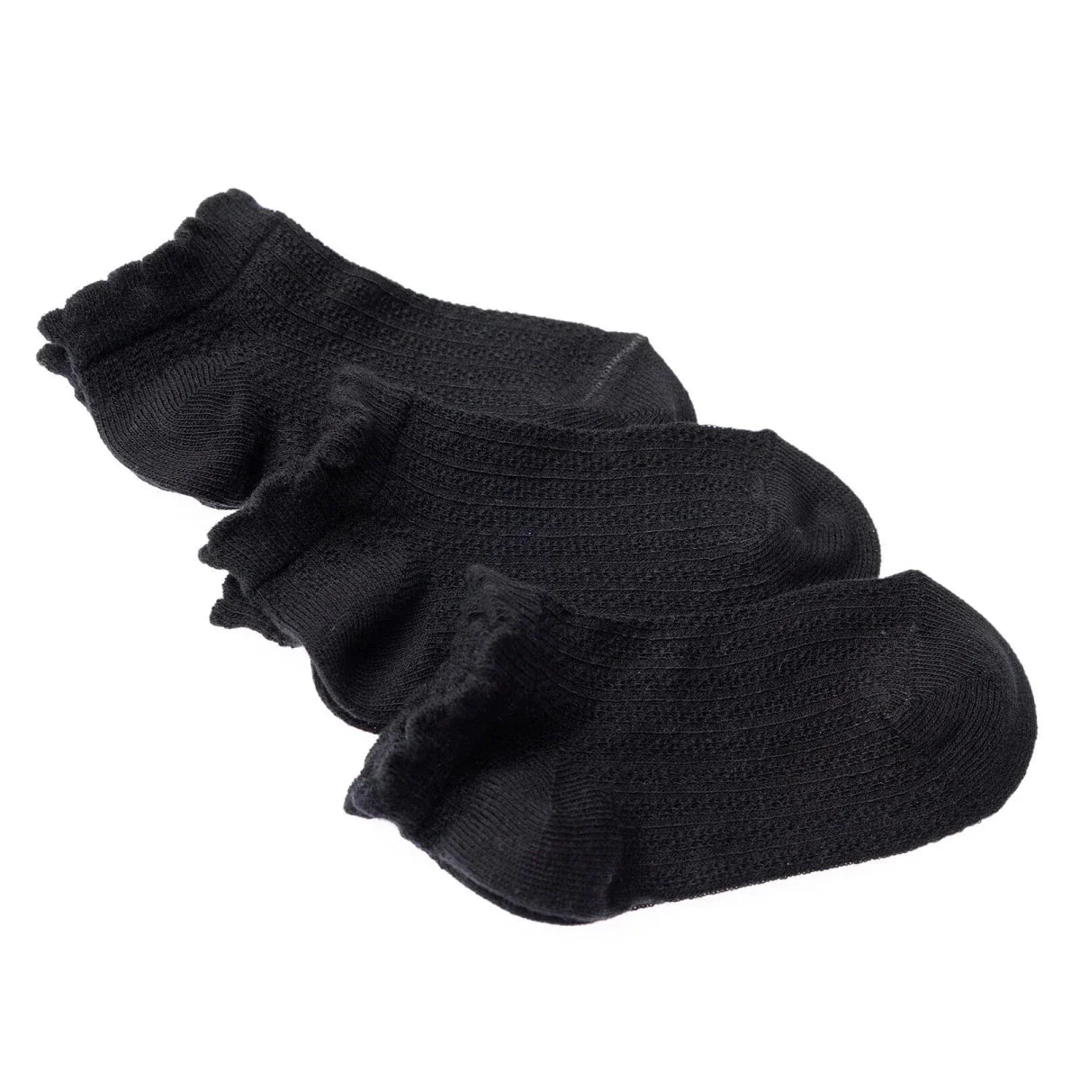 HelloBaby Baby Girl Socks 3 pcs - Black