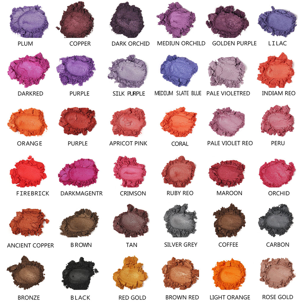 Smalltongue Mica Powder for Epoxy Resin - 72 Colors Pigment Set for Soap