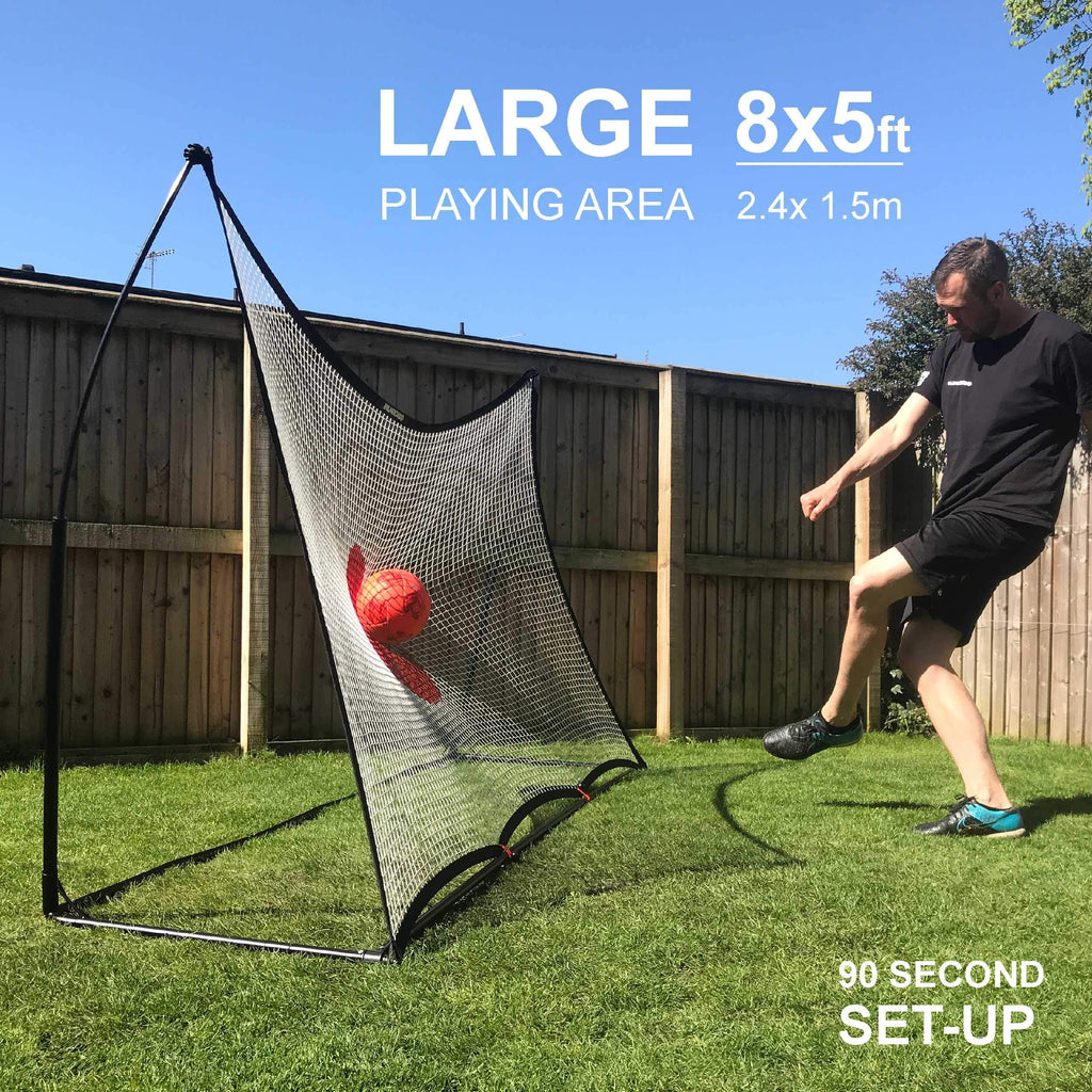 QUICKPLAY SPOT Football Rebounder Net | 8x5ft Portable Ball Skills Trainer