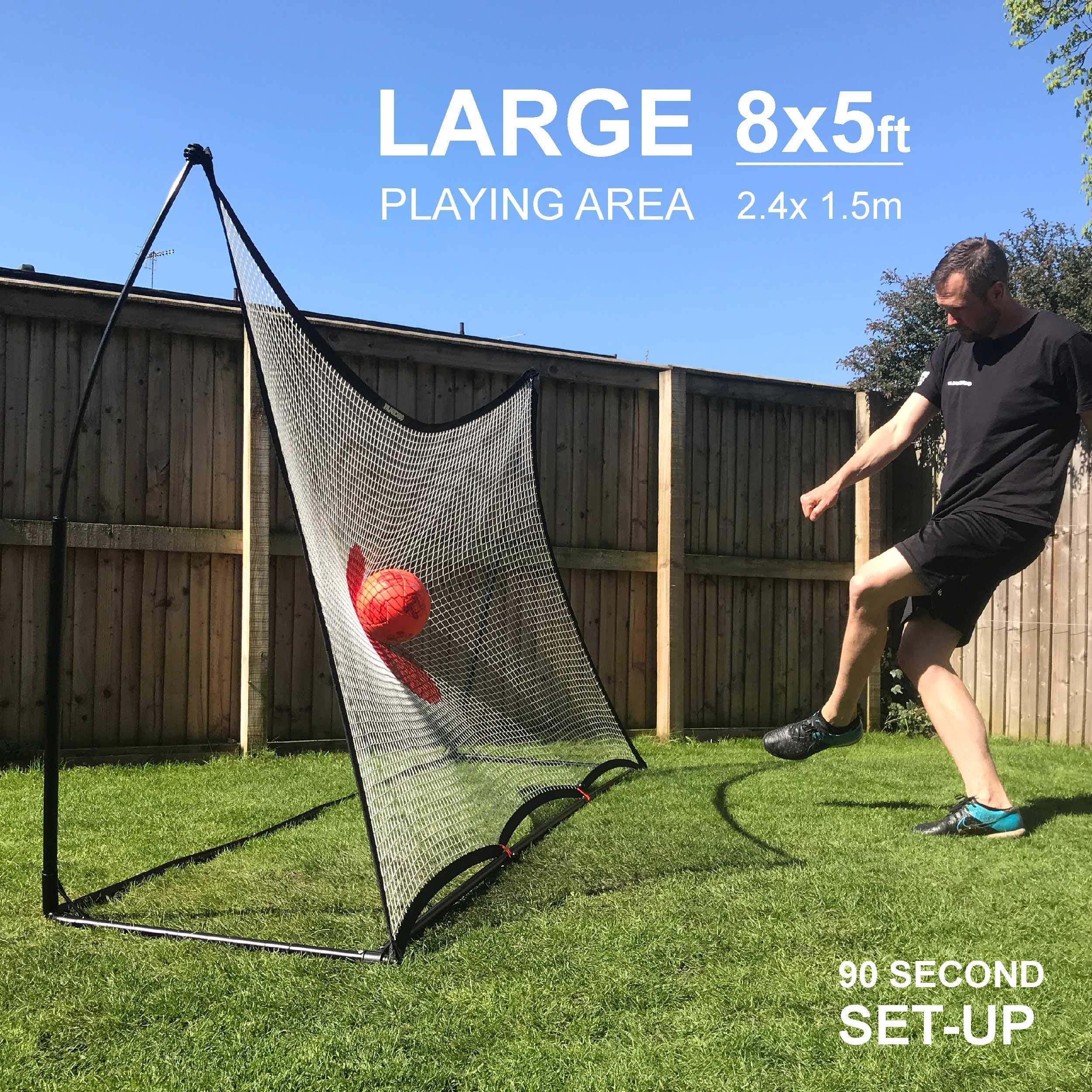QUICKPLAY SPOT Football Rebounder Net | 8x5ft Portable Ball Skills Trainer
