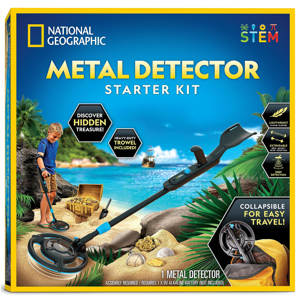National Geographic Kids Metal Detector Kit with Waterproof Coil & Trowel