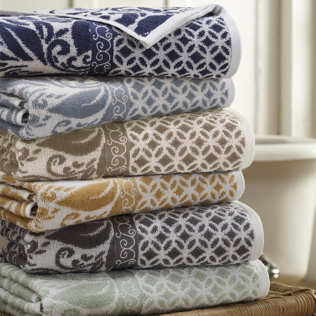 Modern Threads 6-Piece Trefoil Filigree Jacquard Cotton Towel Set