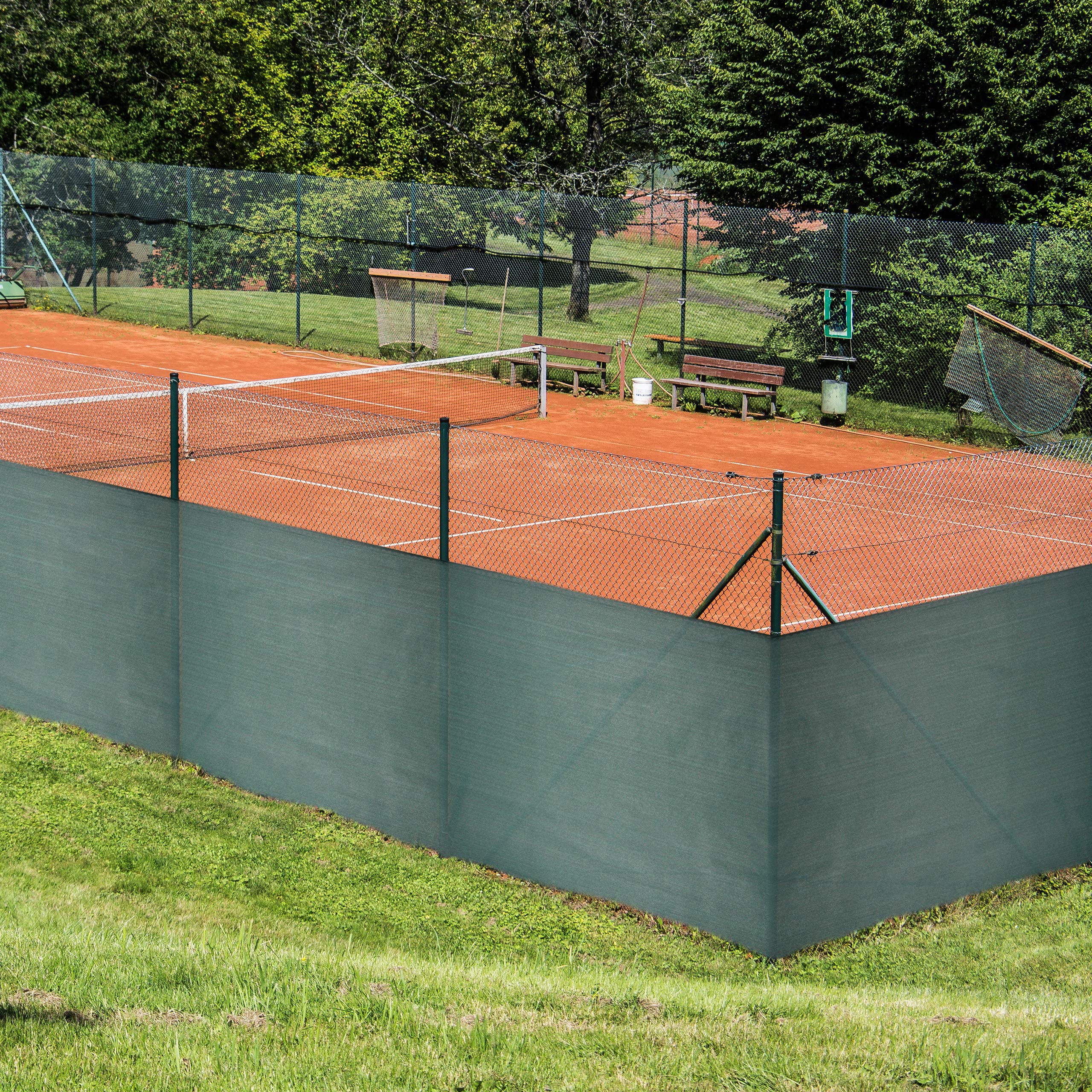 Relaxdays Green HDPE Fence Netting | UV-Resistant Privacy Shield, 2 x 6 m