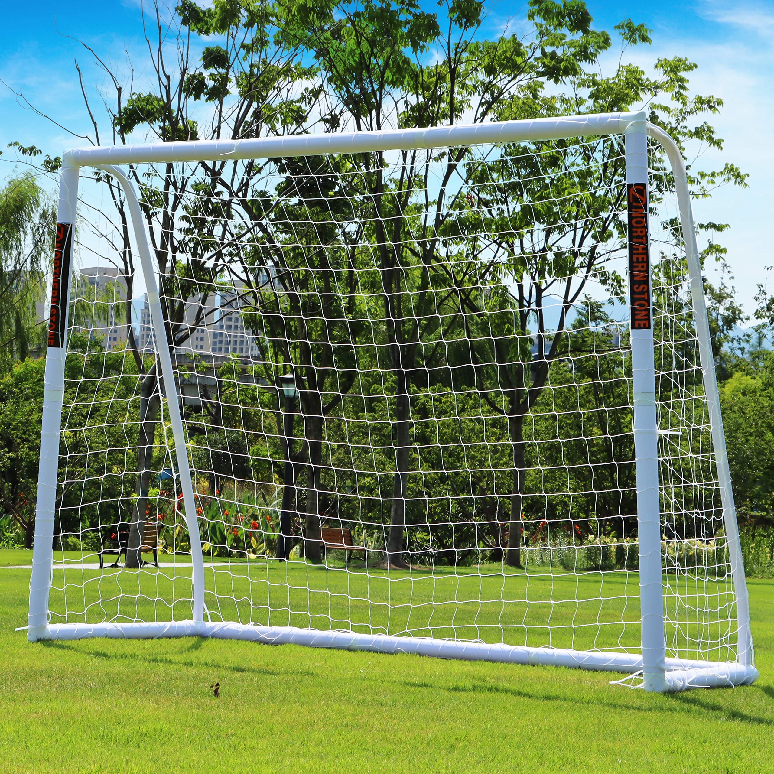 Northern Stone 8ft x 6ft uPVC Football Goal | All-Weather Portable Garden Goal