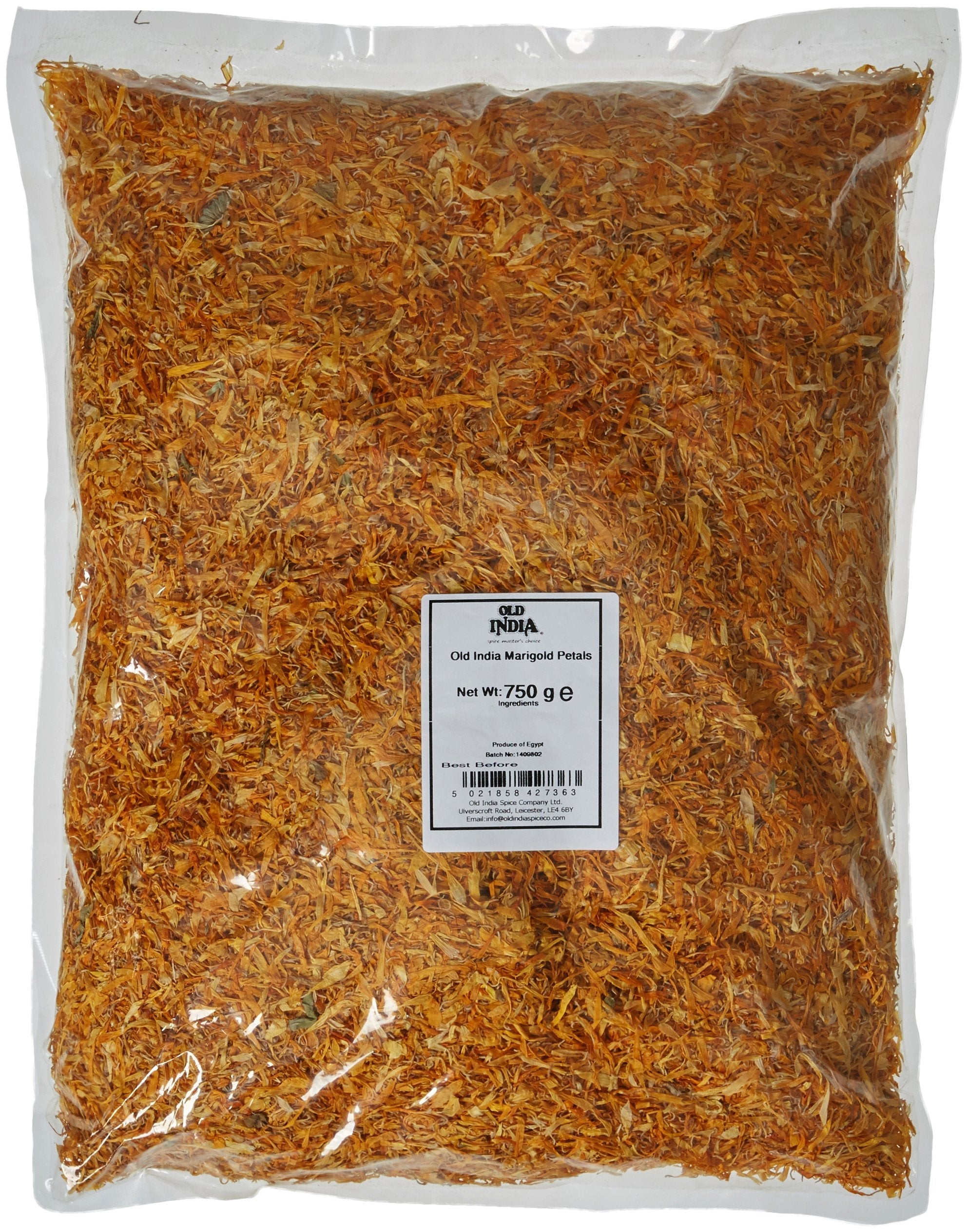 Old India Marigold Petals – 750g Dried Edible Flowers for Culinary Use