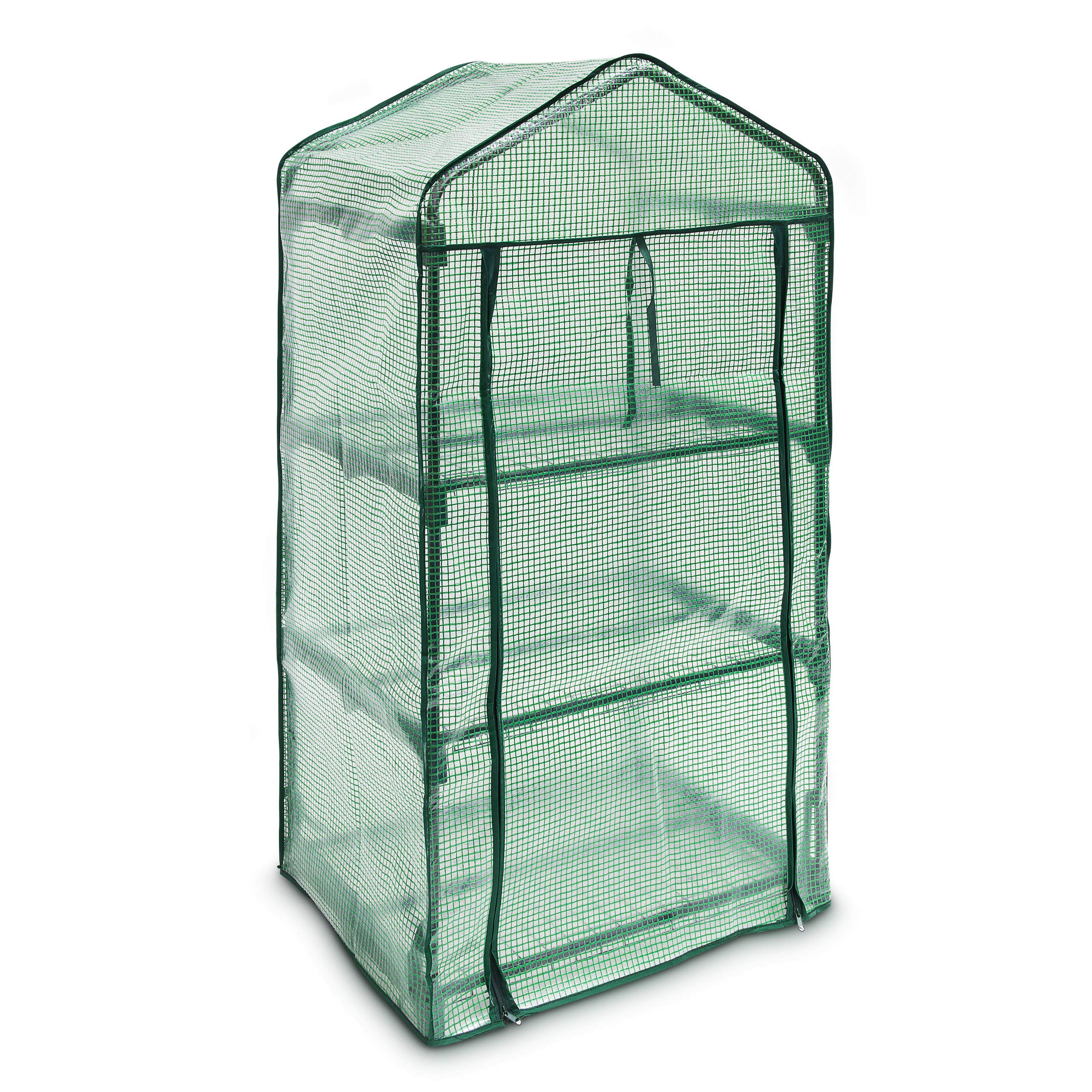 Relaxdays 3-Tier Portable Greenhouse | Tear-Resistant Steel Plant Shelf