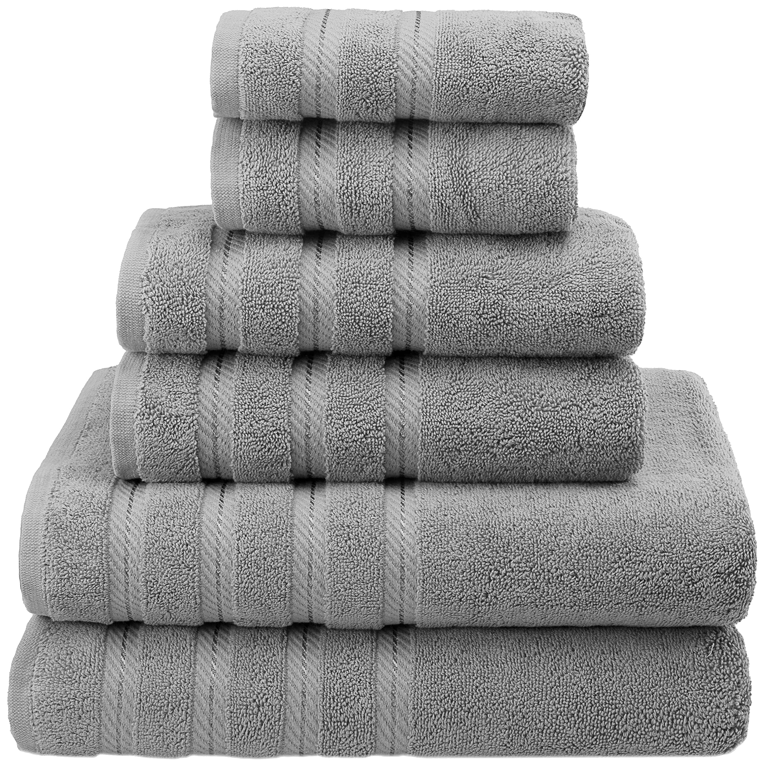American Soft Linen 6-Piece Turkish Cotton Towel Set, 560 GSM