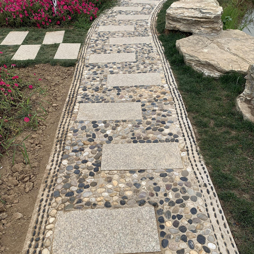 FANTIAN 9.1kg Polished Garden Pebbles – 30-50mm Decorative River Stones