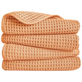 Polyte Microfiber Hand Towels – 4 Pack Waffle Weave Quick Dry – Beige