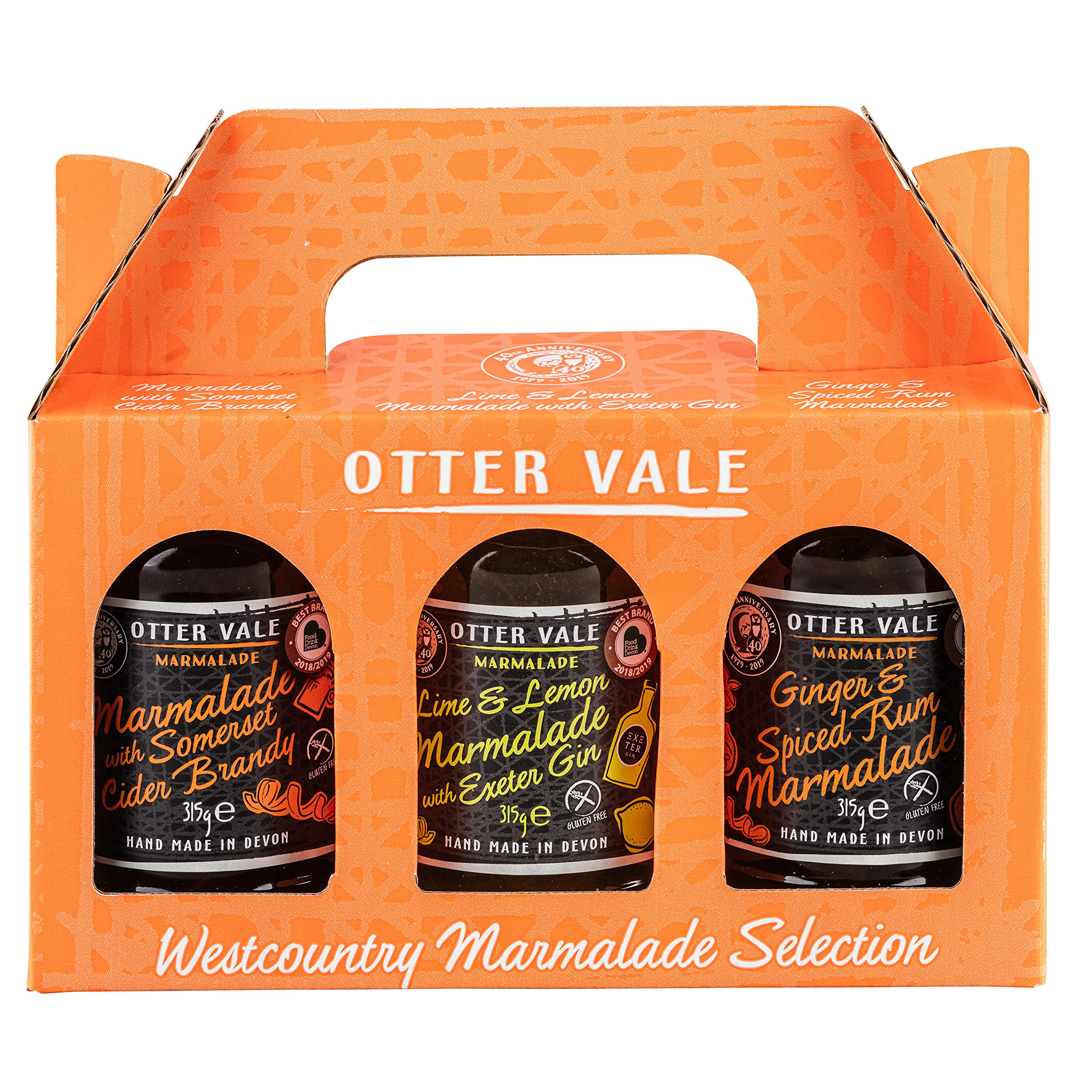 Otter Vale Boozy Marmalade Gift Pack – 3 x 300g Jars of Devon Preserves